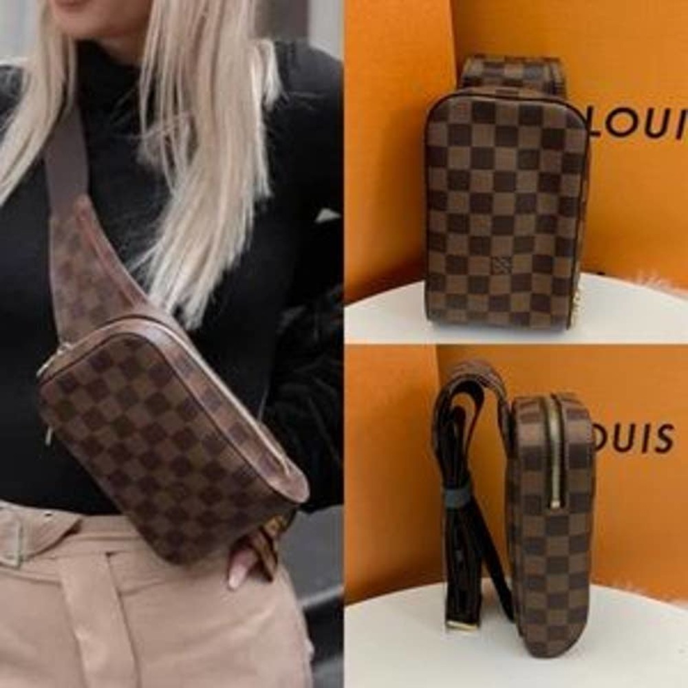 💎✨BRAND NEW✨💎Louis Vuitton Geronimo's bum-bag Damier Ebene Brown